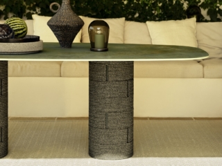 Gartenm&ouml;bel Tisch mit Standbein Mittelfuss Varaschin H&auml;ndler &Ouml;sterreich Sabine Unter